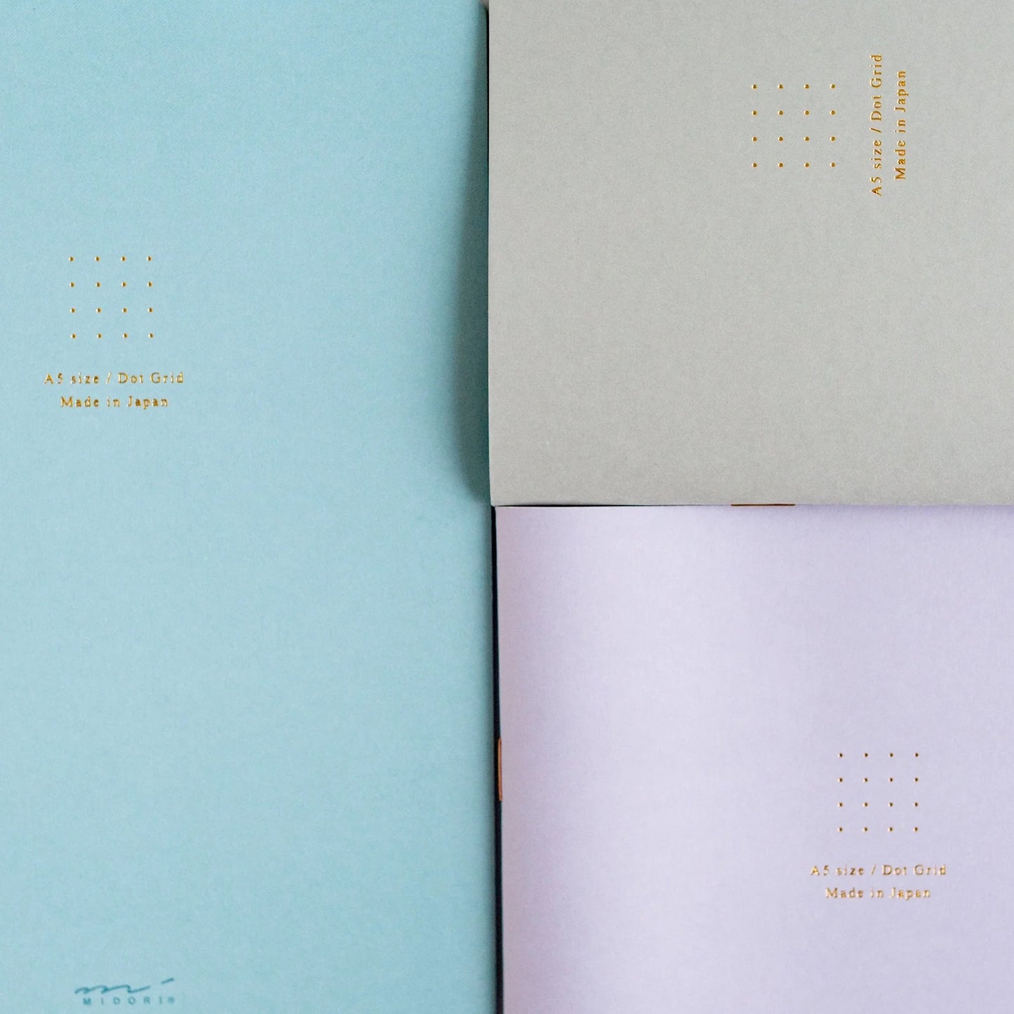A5 SIZE COLOR NOTEBOOK -DOT GRID "GRAY"