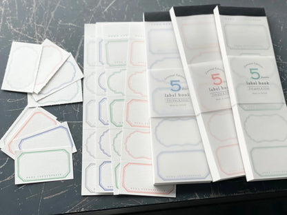 Limited Edition Letterpress 5 Patterns Label Book