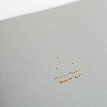 A5 SIZE COLOR NOTEBOOK -DOT GRID "GRAY"