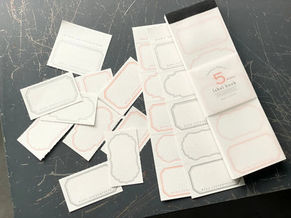 Limited Edition Letterpress 5 Patterns Label Book