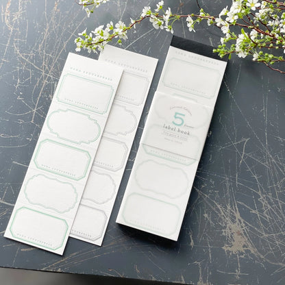 Limited Edition Letterpress 5 Patterns Label Book