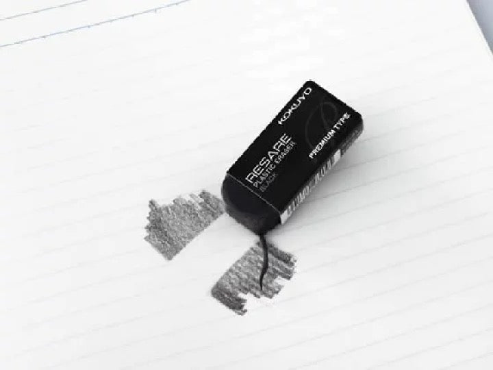 KOKUYO Resare Plastic Eraser Black